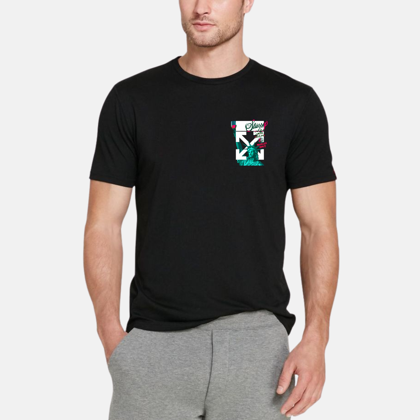 PLAYERA OFF WHITE X STUSSY