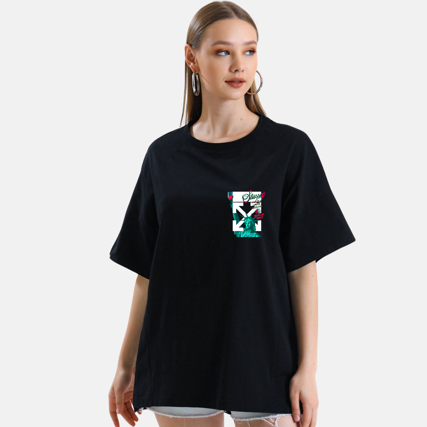 PLAYERA OFF WHITE X STUSSY